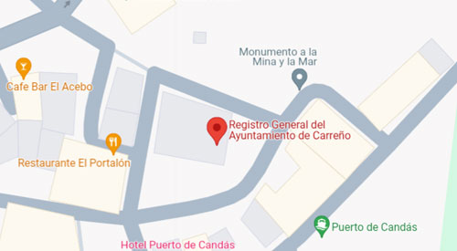 plano Registro Civil y Juzgado de Paz de Carreño Asturias