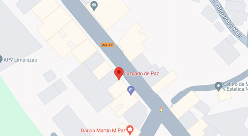 plano Registro Civil y Juzgado de Paz de Llanera Asturias